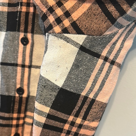 SHEIN Black and White 3/4 Sleeve Button Down Shirt - Picture 7 of 9